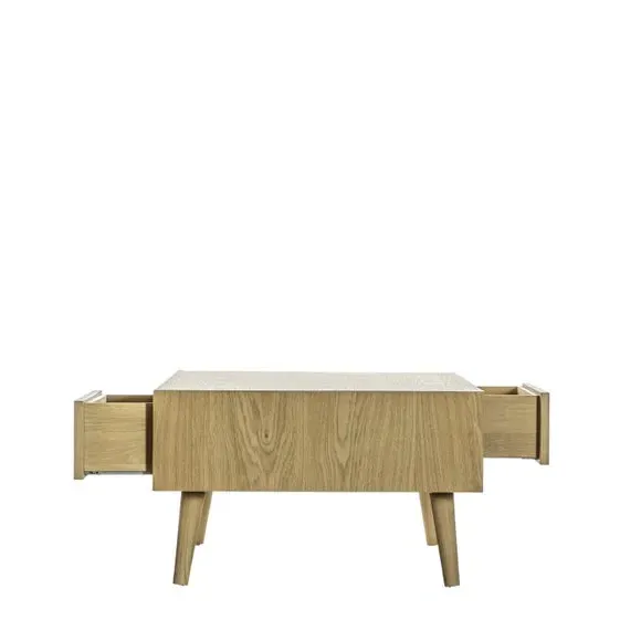 Coffee Table with Chevron Design - Natural, Oak