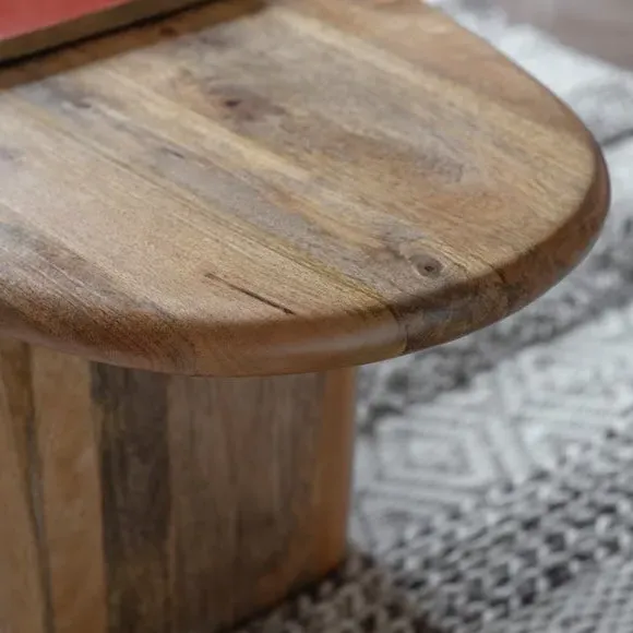 Coffee Table with Curved Frame - Natural, Mango Wood