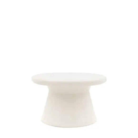 Coffee Table with Flowing Design - Cream, GRC image