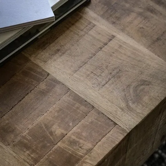 Coffee Table with Stepped Design - Natural, Mango