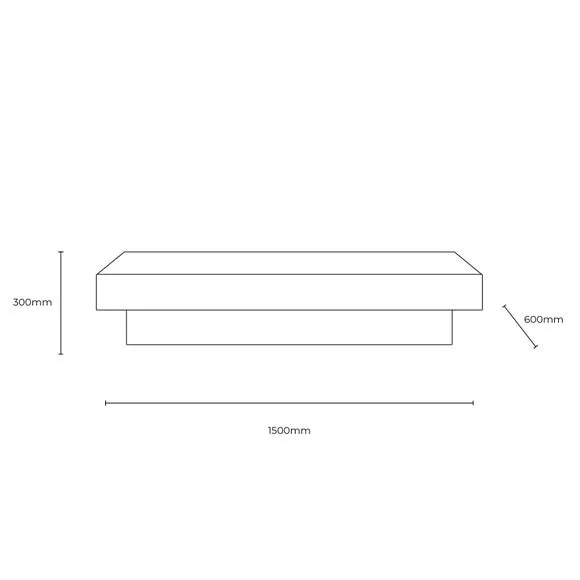 Coffee Table with Stepped Design - White, Mango