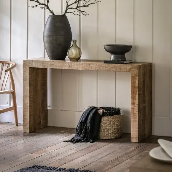 Console Table with Rustic Design - Natural, Mango image