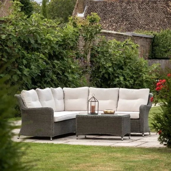 Corner Outdoor Lounge Set - Grey, Rattan image