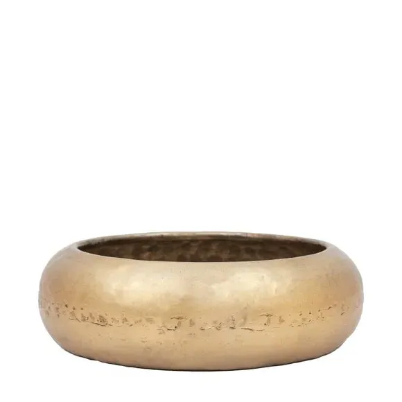 Decorative Bowl Hammered Texture - Bronze, Metal