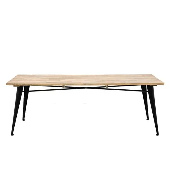 Dining Table Industrial Style - Natural, Acacia