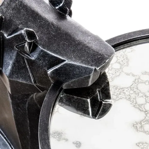 Dog-Shaped Side Table - Black, Glass