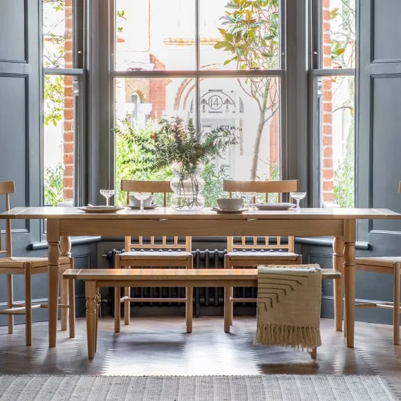 Extendable Dining Table 6-10 Seater - Natural, Oak