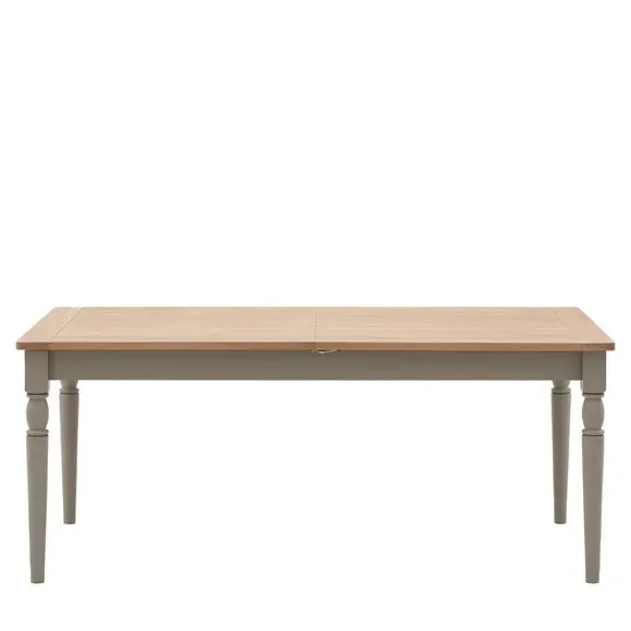 Extendable Dining Table 6-10 Seater - Taupe, Oak