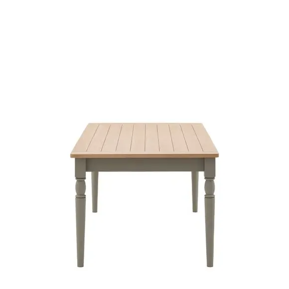 Extendable Dining Table 6-10 Seater - Taupe, Oak