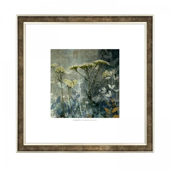 Floral Framed Print - Grey