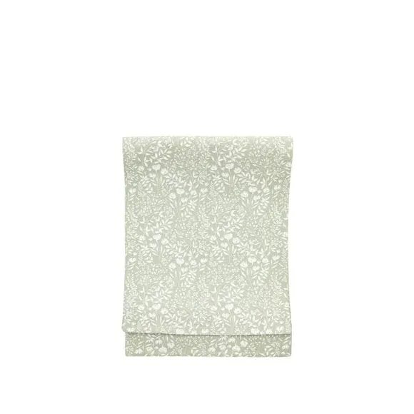 Floral Table Runner - Sage, Cotton