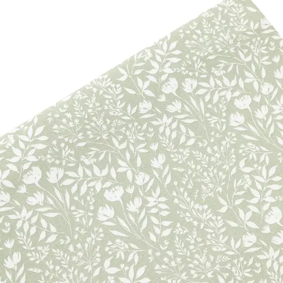 Floral Table Runner - Sage, Cotton