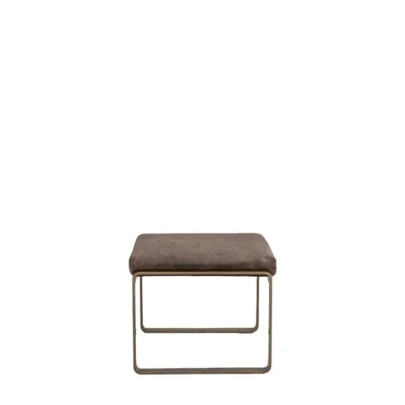 Footstool with Curved Legs - Mineral, Metal