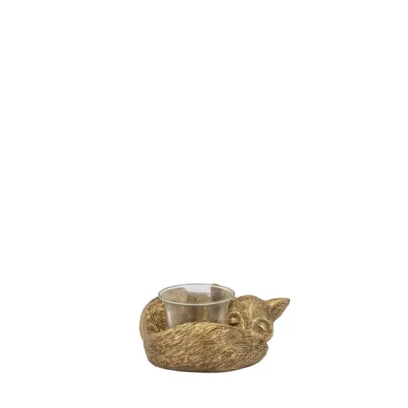 Fox Tealight Holder - Gold