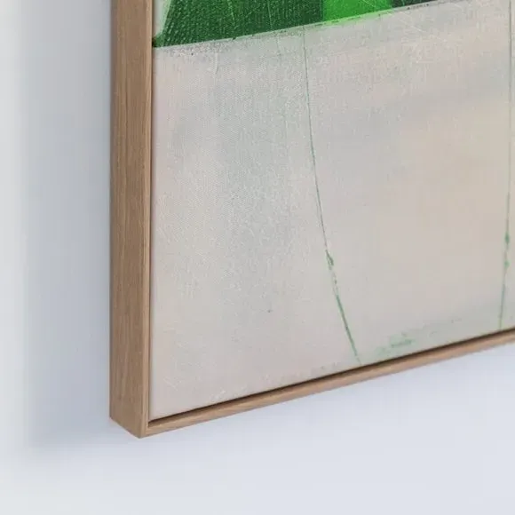 Framed Canvas Abstract Art - Green, Canvas