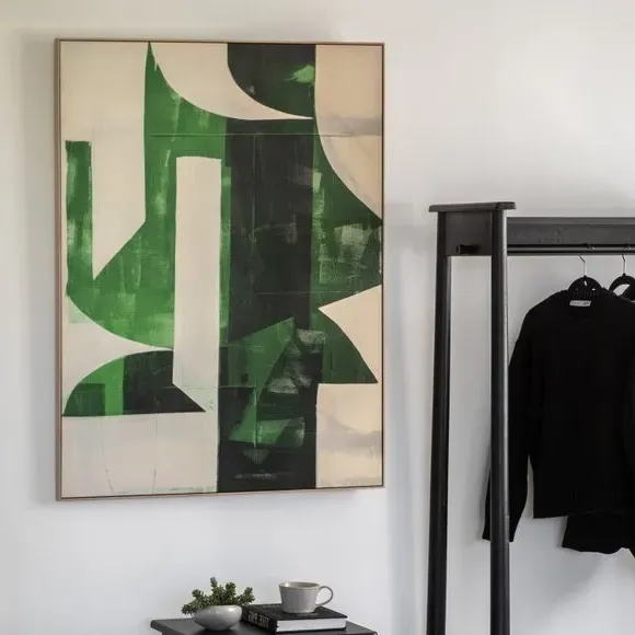 Framed Canvas Abstract Art - Green, Canvas image