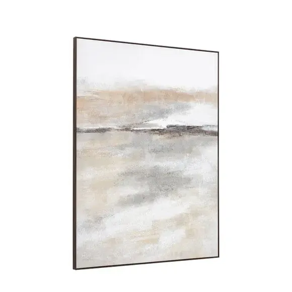 Framed Canvas Abstract Art - Natural, Canvas
