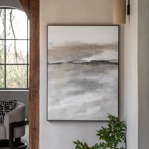Framed Canvas Abstract Art - Natural, Canvas image