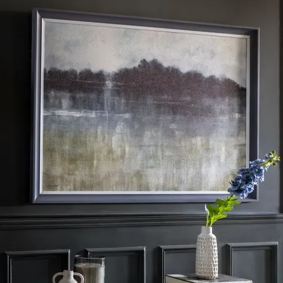 Framed Canvas Abstract Landscape - Multicolor image