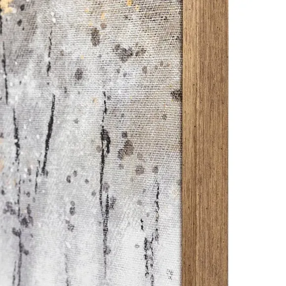 Framed Canvas Abstract Woodland - Grey
