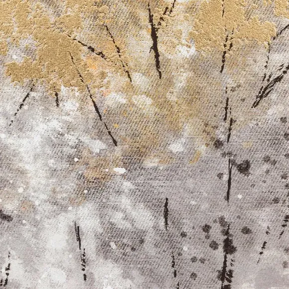 Framed Canvas Abstract Woodland - Grey