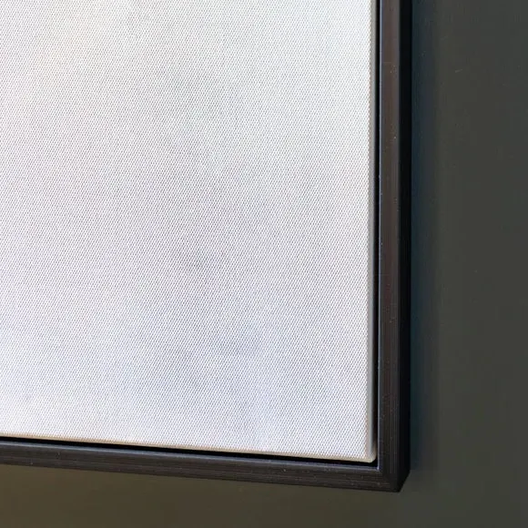 Framed Canvas Art - Grey, Geometric Abstract