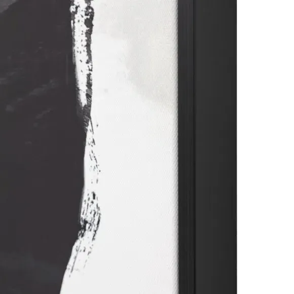 Framed Canvas Art - Grey, Geometric Abstract