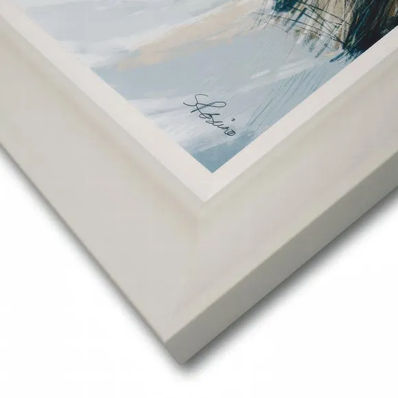 Framed Canvas Print - Blue, Coastal Theme