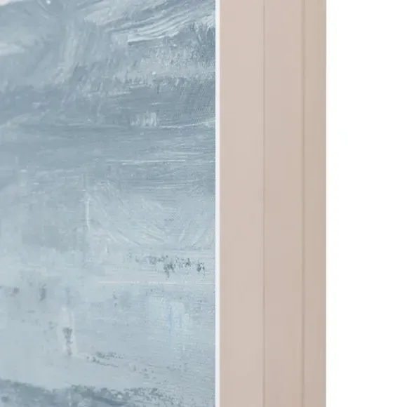 Framed Canvas Print - Blue, Wood Frame