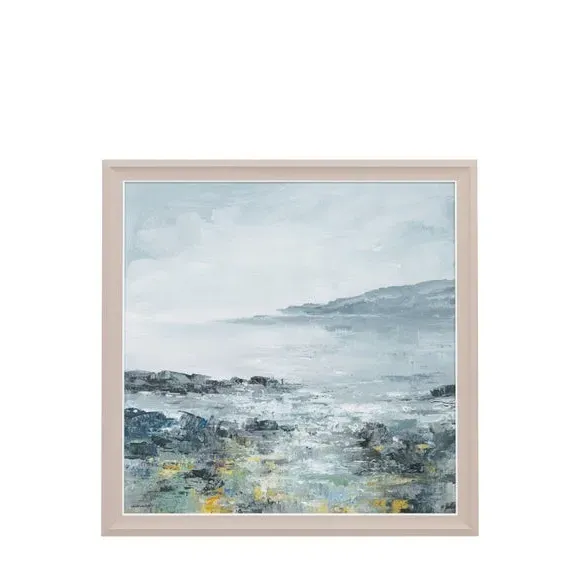Framed Canvas Print - Blue, Wood Frame image