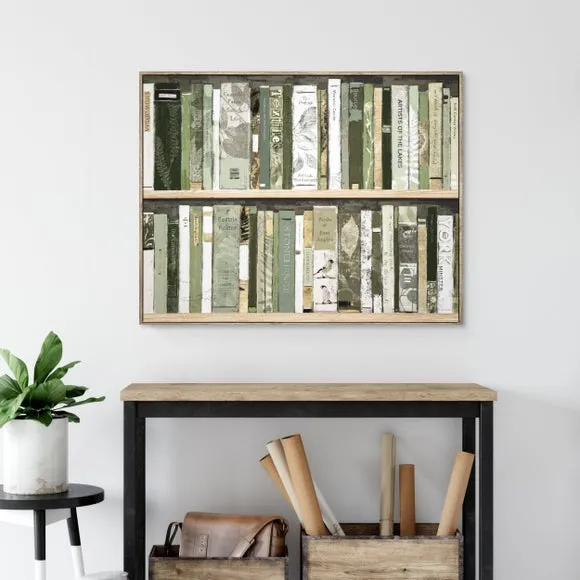 Framed Canvas Print - Green, Natural image