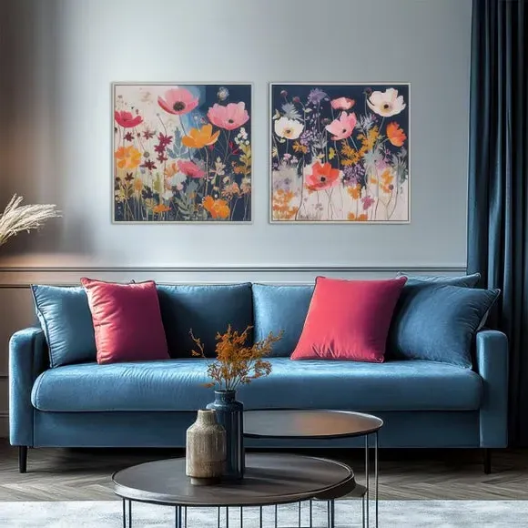 Framed Canvas Print - Multicolor, Canvas