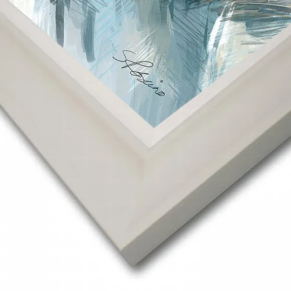 Framed Canvas Wall Art - Blue, Coastal Design