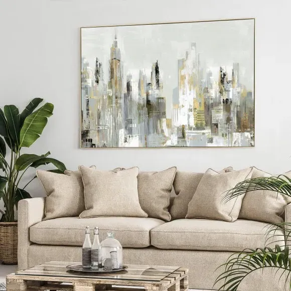 Framed Canvas Wall Art - Gold, Canvas image