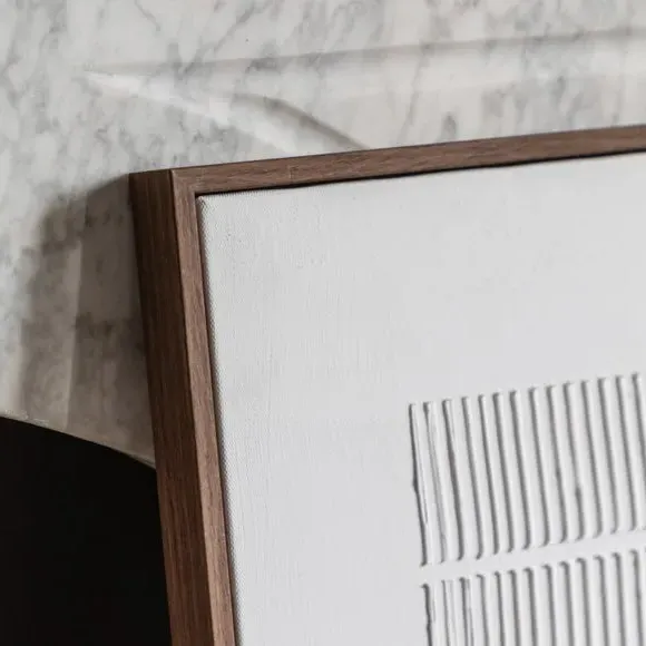 Framed Canvas with Textured Finish - Natural