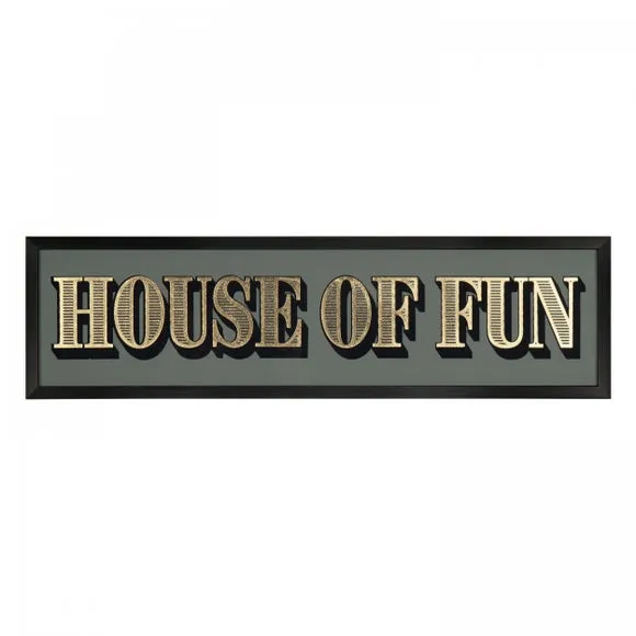 Framed Print House of Fun - Black image