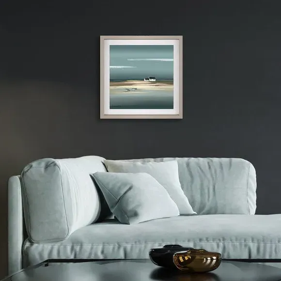 Framed Print Seascape - Grey, Premium Paper image