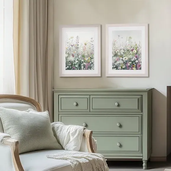 Framed Print Spring Wildflowers - Multicolor