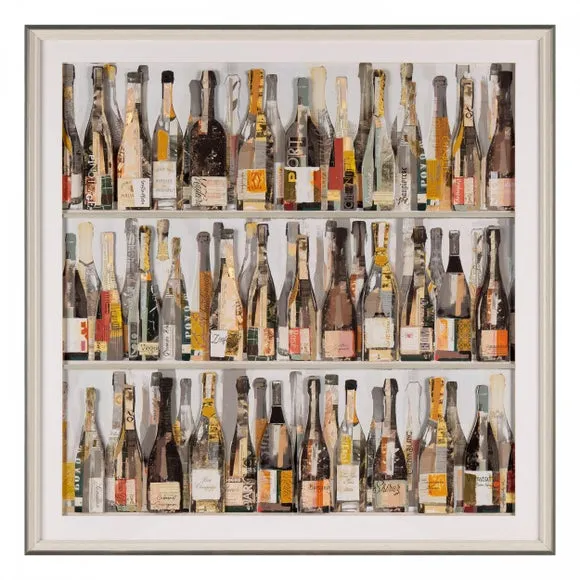 Framed Print Wine Bottles - Multicolor