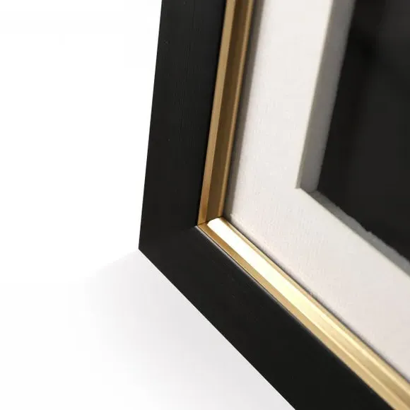 Framed Print with Metallic Detail - Black