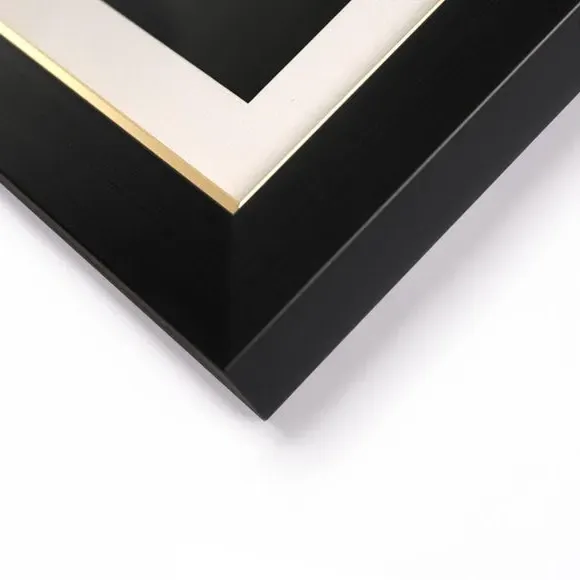 Framed Print with Metallic Detail - Black