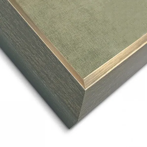 Framed Print with Mount - Blue, Vintage Style