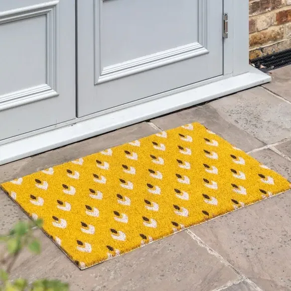 Geo Design Doormat - Yellow, Coir image