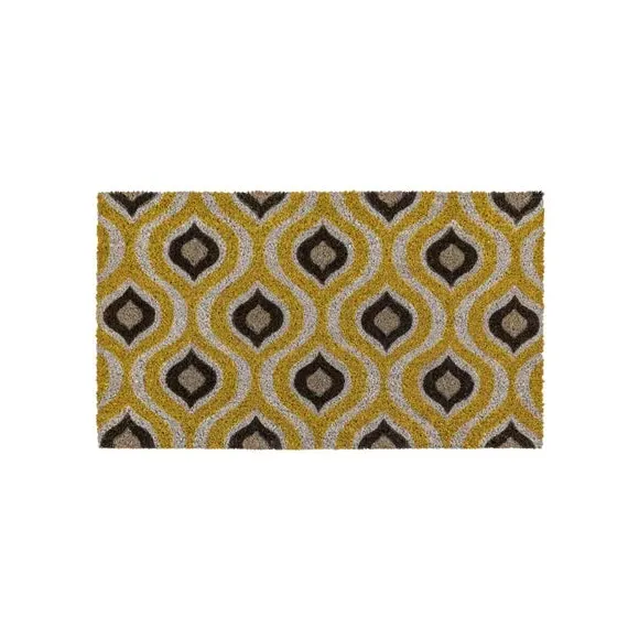 Geo Ikat Doormat - Yellow, Coir