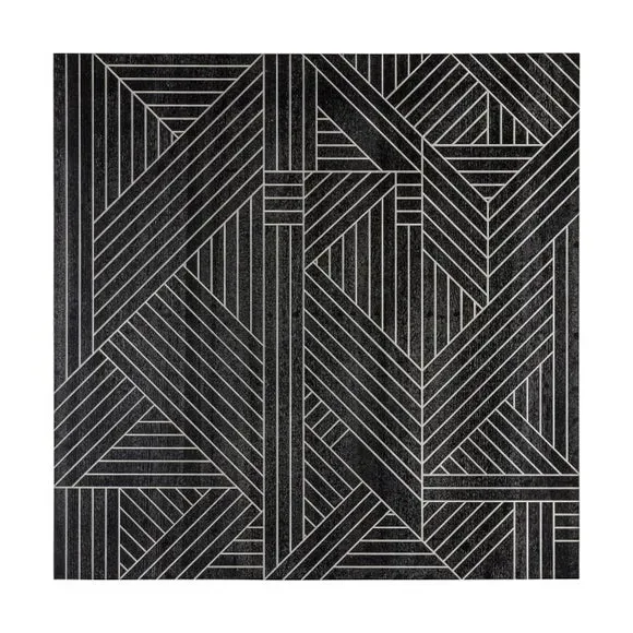 Geometric Wall Art - Black, Wood