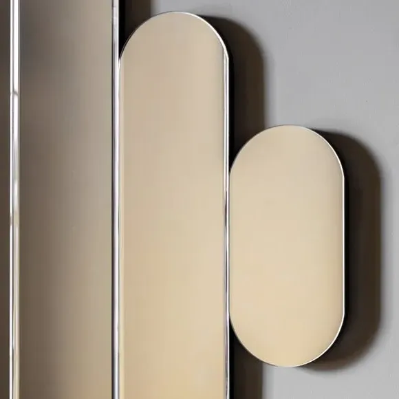Geometric Wall Mirror - Silver