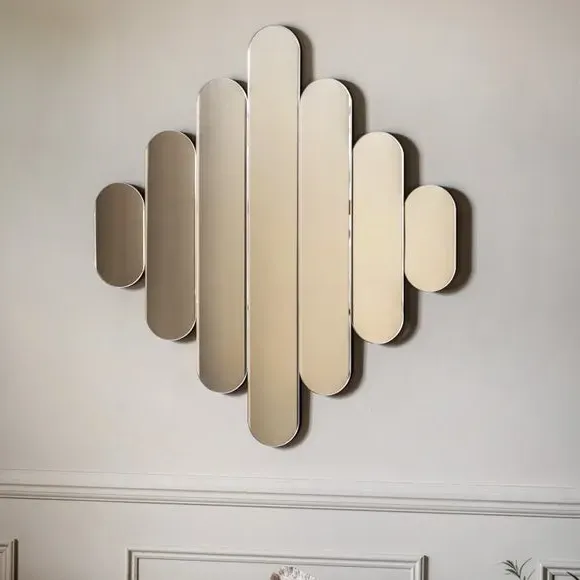 Geometric Wall Mirror - Silver image