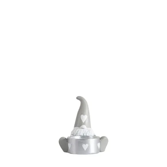 Gnome Tealight Holder - Grey