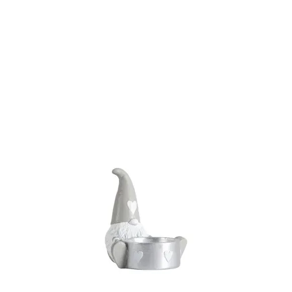 Gnome Tealight Holder - Grey