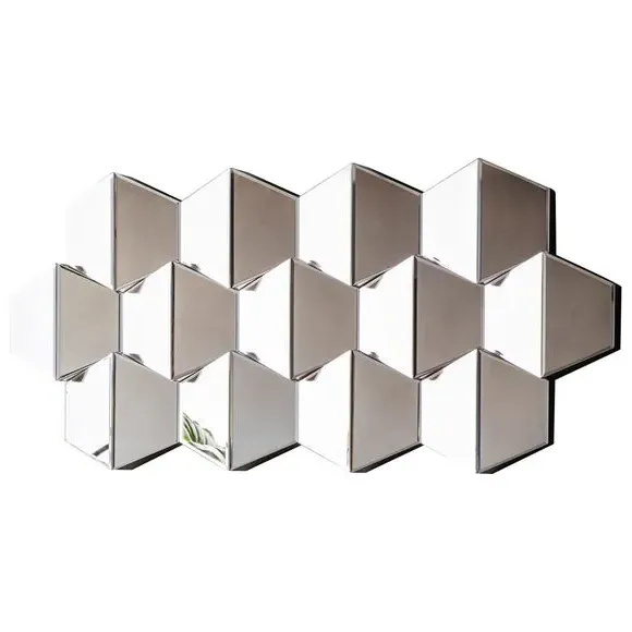 Hexagon Wall Mirror - Silver